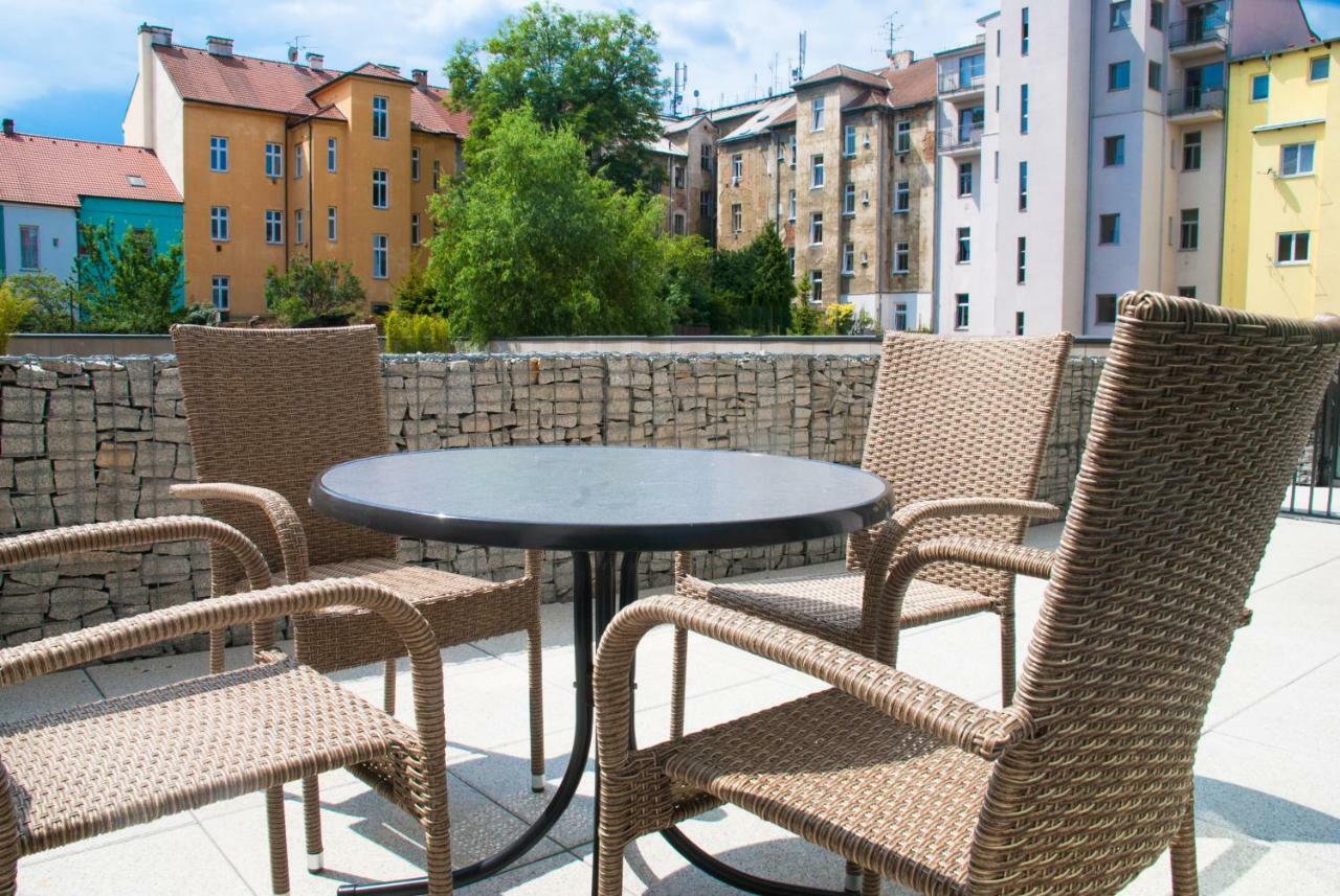 Sunny, Fully Furnished Studio Type With Terrace Plzeň Exteriör bild